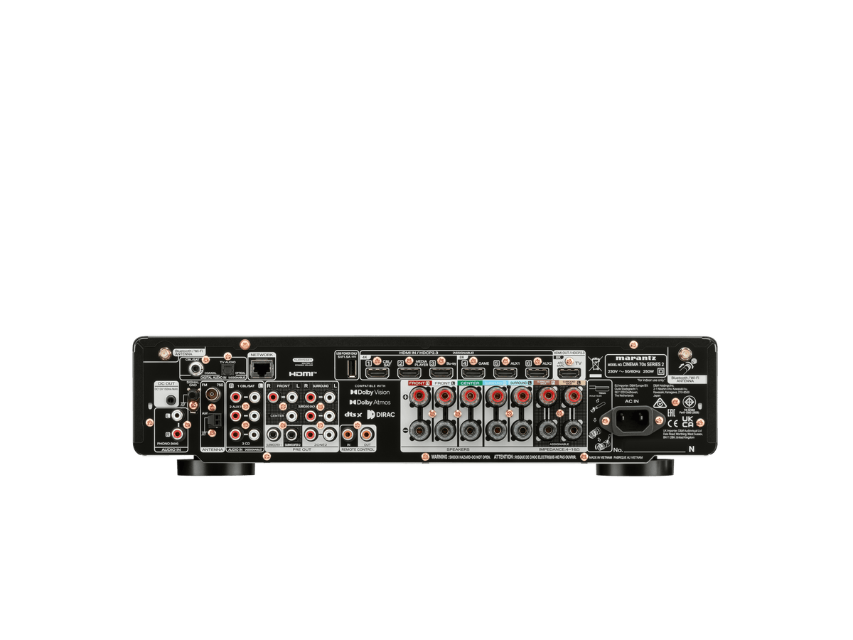 Marantz Cinema 70s Series 2 takapaneeli
