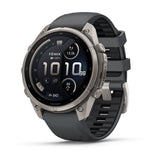 Garmin fēnix 9 Pro inReach 47 mm titaani/Graphite Black – edestä