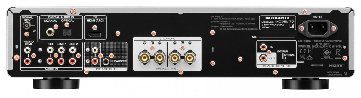 Marantz MODEL 70 integroitu vahvistin, hopeakulta