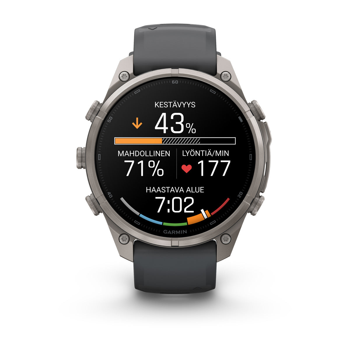 Garmin fēnix 9 Pro inReach 47 mm titaani/Graphite Black – päivän terveystiedot