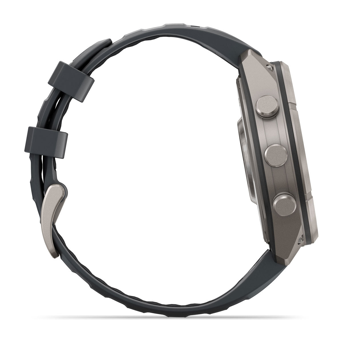Garmin fēnix 9 Pro inReach 47 mm titaani/Graphite Black – sivuprofiili