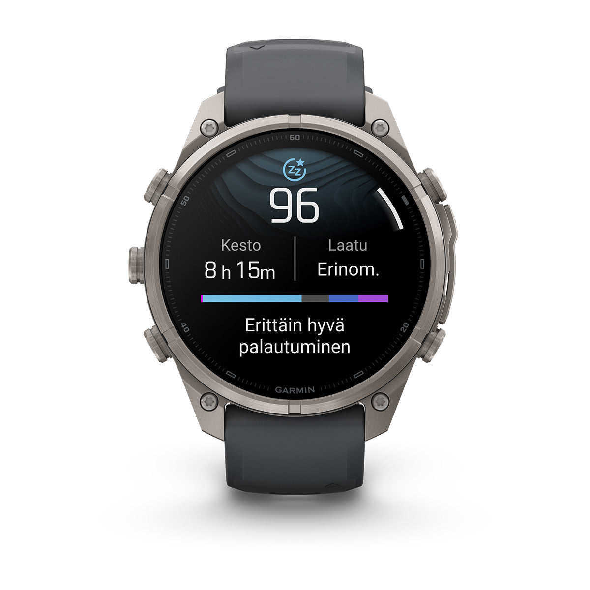 Garmin fēnix 9 Pro inReach 47 mm titaani/Graphite Black – unipisteet ja palautuminen