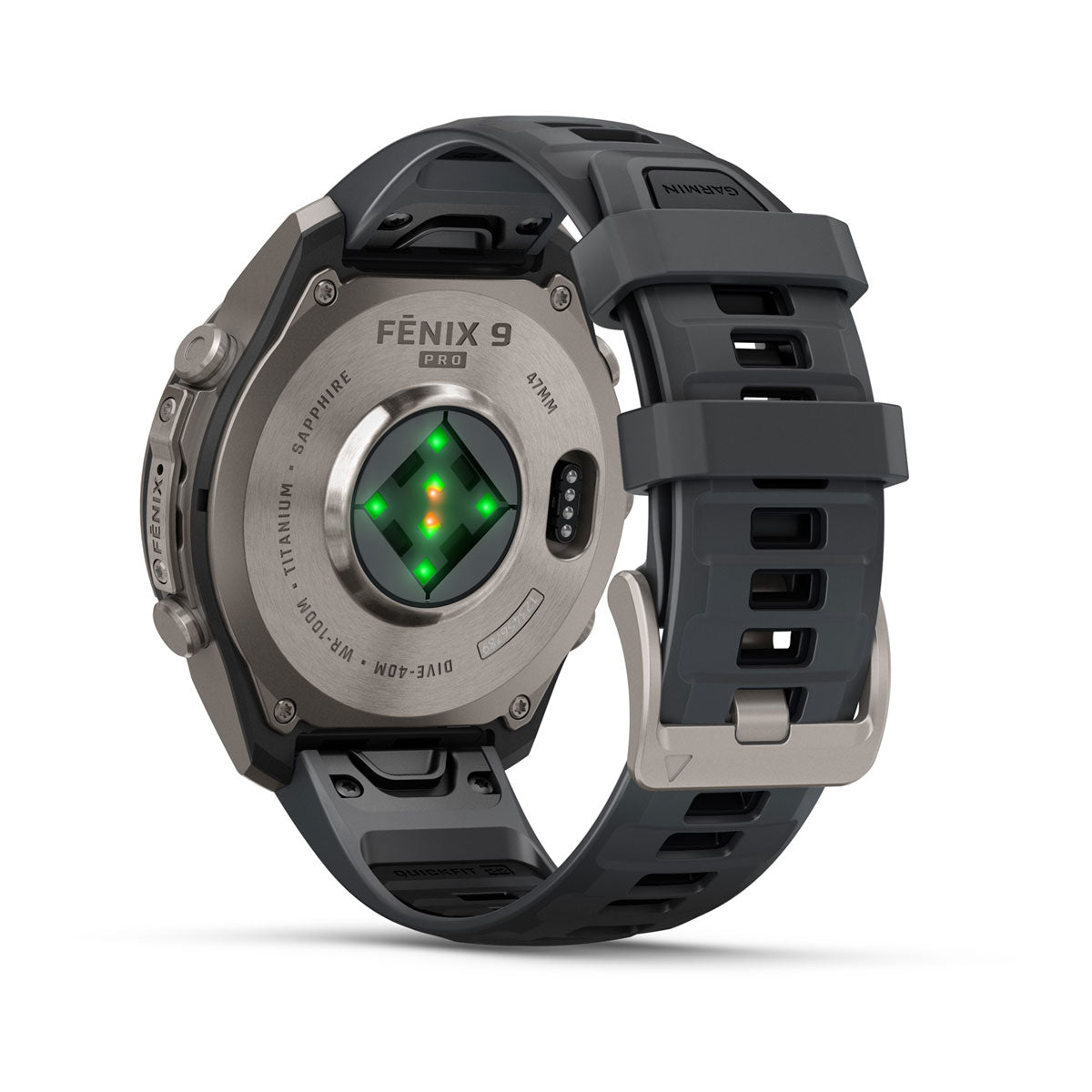 Garmin fēnix 9 Pro inReach 47 mm titaani/Graphite Black – takaa, Elevate-sykeanturi