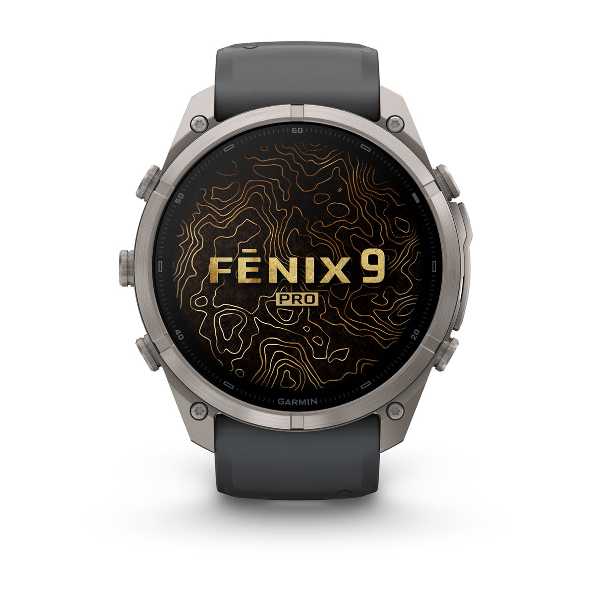 Garmin Fenix 9 Pro InReach - 51mm, Titaani/Graphite Black – edestä