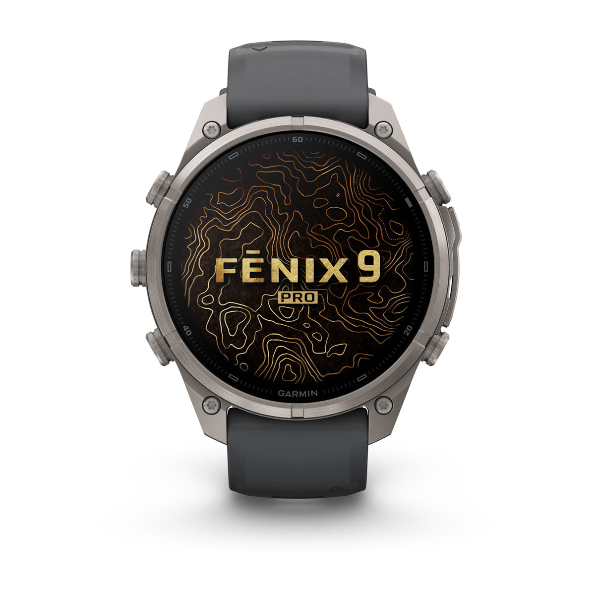 Garmin fēnix 9 Pro inReach 47 mm titaani/Graphite Black – kellotaulu